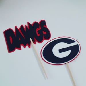 uga cupcake toppers