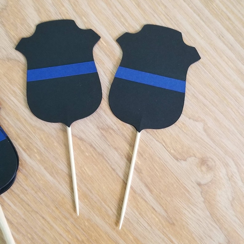 Police Batch cupcake toppers.