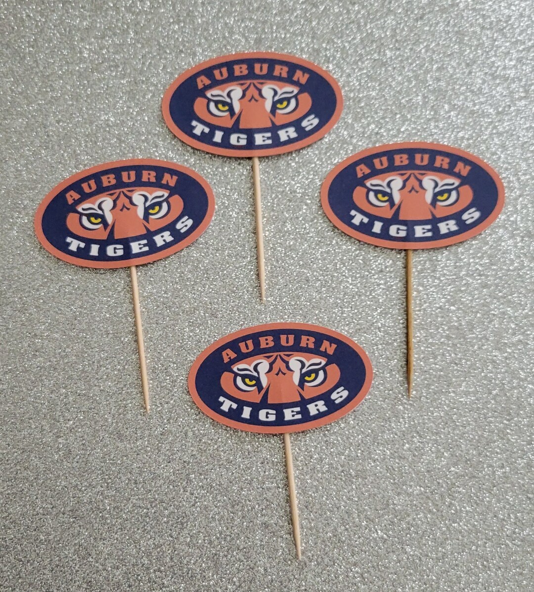 Auburn Tigers Cupcake Toppers, Set of 12. Etsy