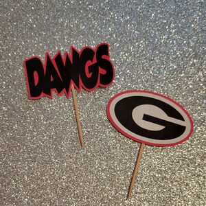 Georgia bulldog cake topper hotsell
