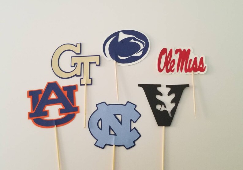 Vanderbilt University Cupcake Toppers Set of 12. Etsy