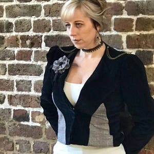 Womens upcycled Steampunk jacket US women&#39;s size 6, women&#39;s steampunk jacket. women&#39;s steampunk clothing, victorian style clothing