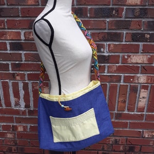 Sac à main matelassé en denim Boho surdimensionné, Sac à bandoulière