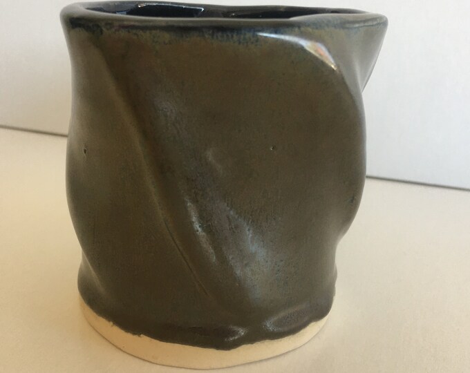 Chrome and Black Ceramic Wine Tumbler