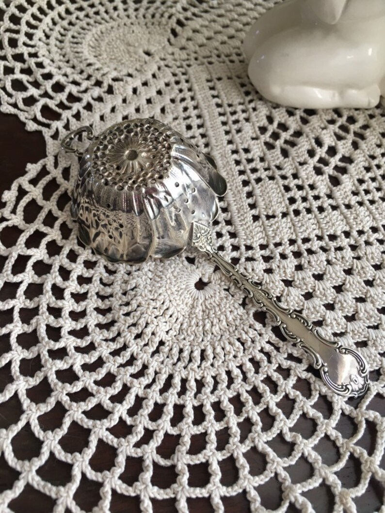 Gorham Collectible Sterling Silver Flower Cup Tea Strainer