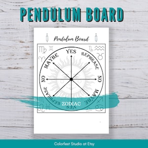 Pendulum Board Printable Pages. Instant Download for Your Grimoire Book ...