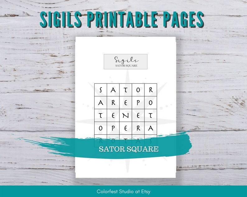 Sigil Wheels, Squares & Templates. Printable Pages to Create Magic Sigil Symbols to Manifest Your Intentions for Grimoire or Book of Shadows image 7