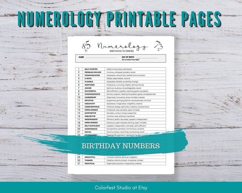 Numerology Worksheet.pdf Numerology Charts Printable Pages for Grimoire Book of Shadows ...