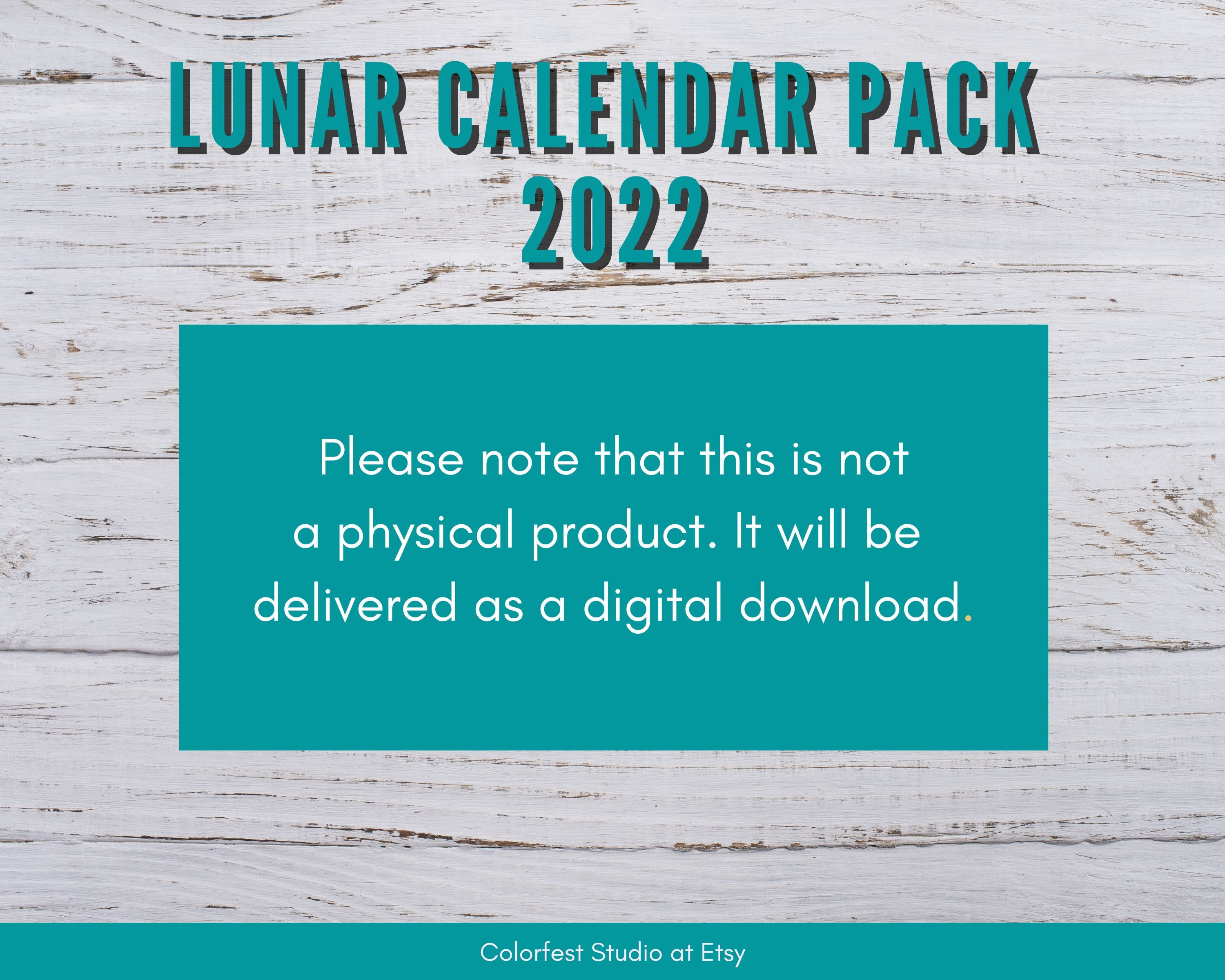 Full Moons and New Moons 2023 Calendars. Phases of the Moon Etsy