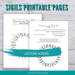 Sigil Wheels, Squares & Templates. Printable Pages to Create Magic Sigil Symbols to Manifest Your Intentions for Grimoire or Book of Shadows image 6
