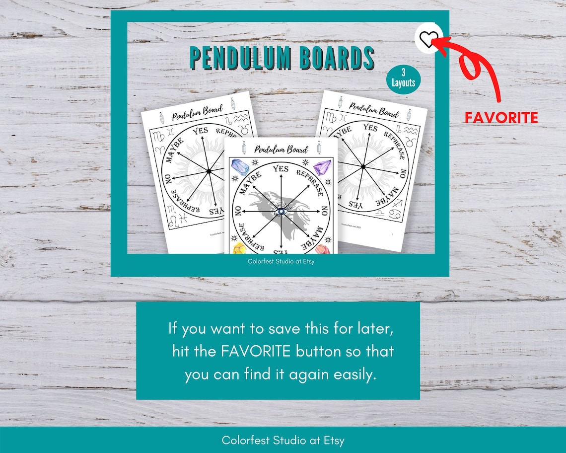 Pendulum Board Printable Pages. Instant Download for Your Grimoire Book ...