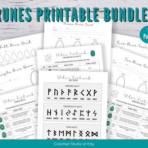 Runes Journal Printable Pages for Grimoire and Book of - Etsy