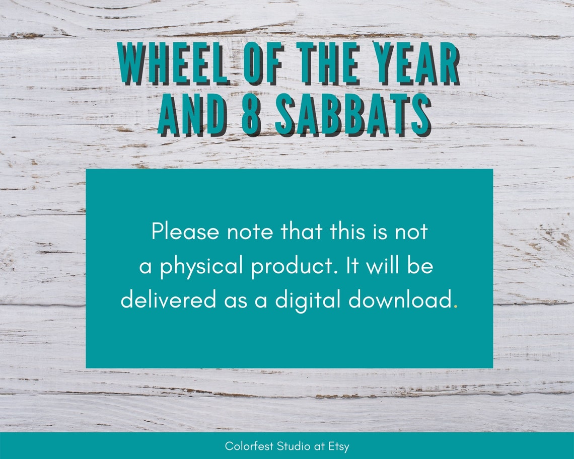 Wheel of the Year and 8 Wiccan Pagan Sabbats Printable Etsy