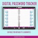 Digital Password Tracker, Password Keeper Log With Hyperlinked Tabs for ...