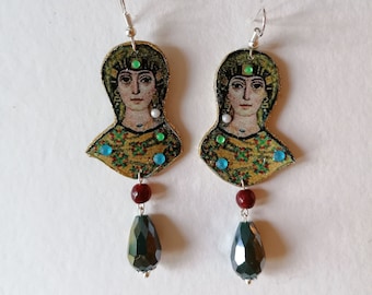 Coleção Byzantium - Brincos com figura feminina III