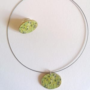 Collezione "I fiori del lago" - Set verde e viola