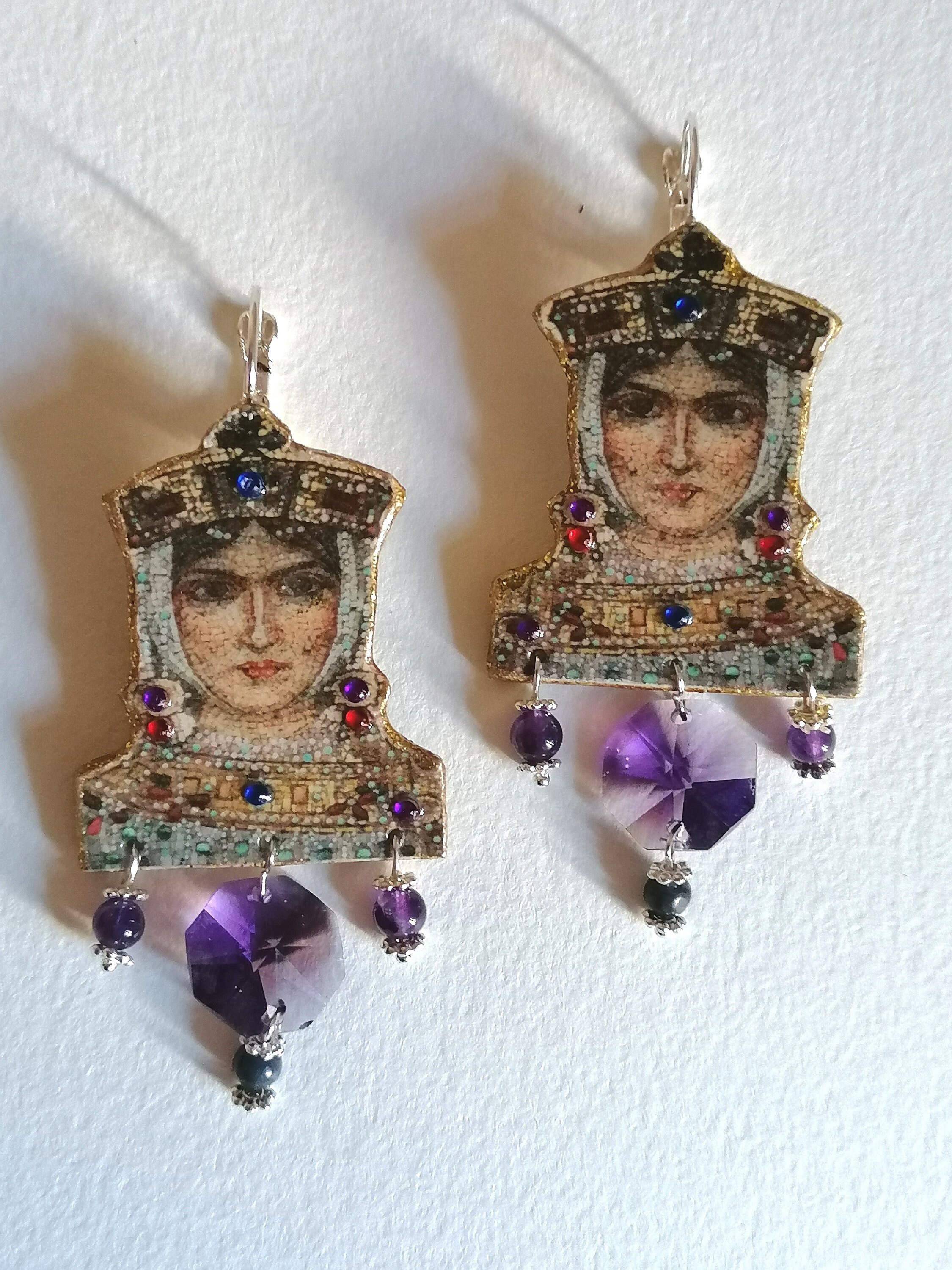 Byzantium collection - Vintage crystal earrings