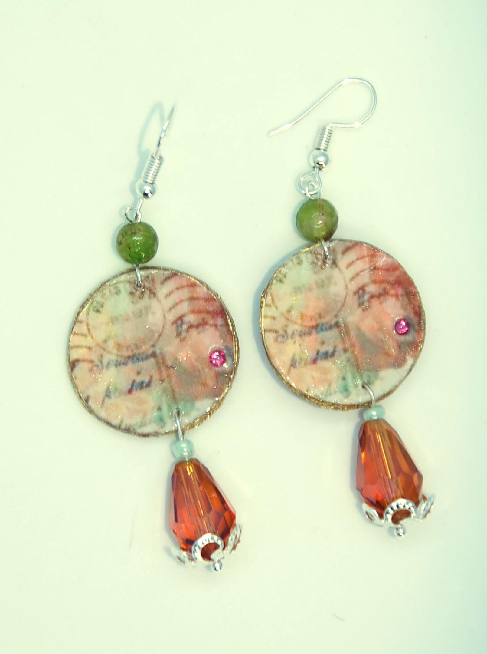Floralia collection - Postcard rose earrings