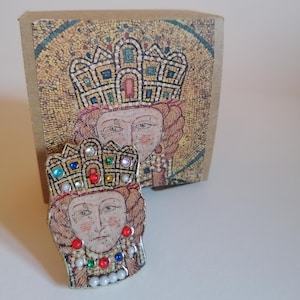 Collezione Byzantium - Anello con testa di figura femminile