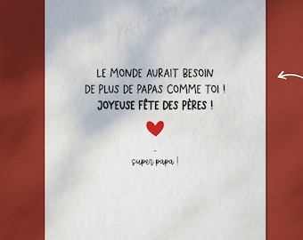 Carte de fête des Pères pour Papa Super Héros - Super Papa !