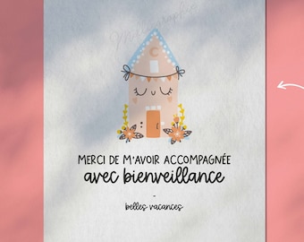 Carte Fin D Annee Scolaire Etsy