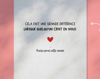 Carte Fin D Annee Scolaire Etsy