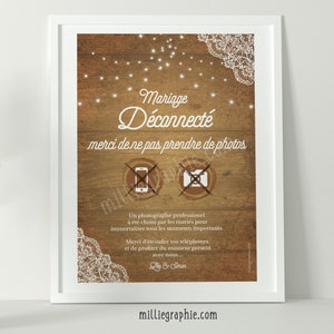 Disconnected Wedding Poster, No Cell Phones at the Wedding!