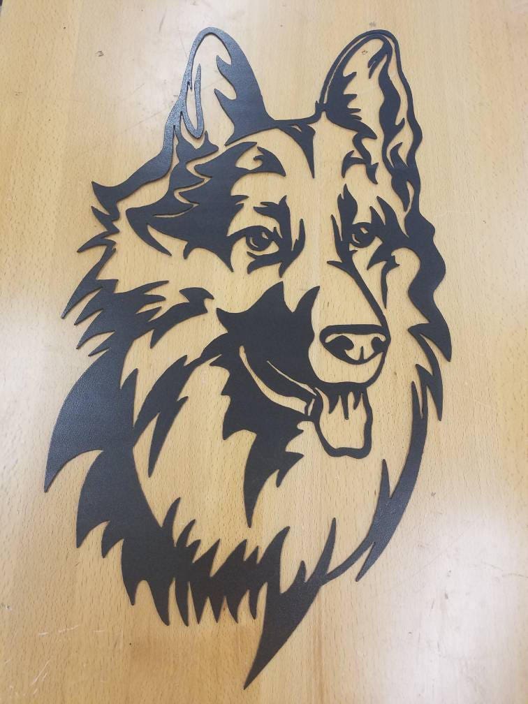 German Shepherd metal wall art plasma cut sign gift idea Etsy