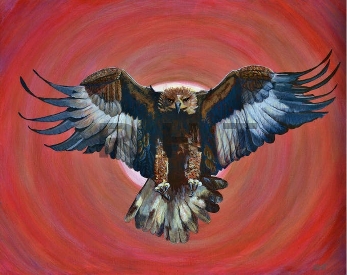 Eagle, Mouse Eye View,  20 x 16 in., original giclee print,  by  Roxanne Thompson