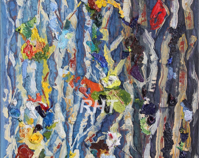 Bark Abstract, Original, 18 x 24 inch, Original Acrylic Painting and Prints by Roxanne Thompson