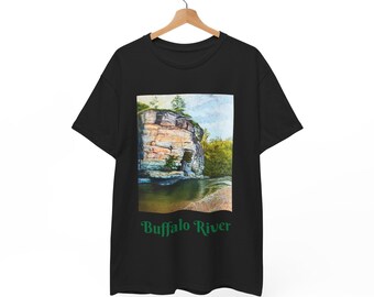 Unisex Heavy Cotton Tee, Ozark Peek