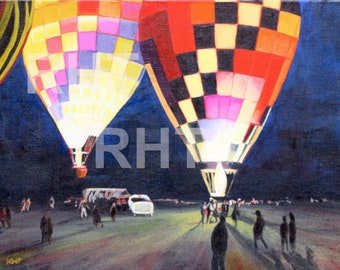 Balloon Glow, impresiones giclée originales, 12 x 16 pulgadas, por Roxanne Thompson