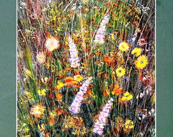 Wildflowers 1, 14 x 18 in., Original Acrylic painting by Roxanne Thompson