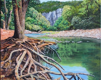 Buffalo River, River Roots,  16 x 20 inches, original glicee prints by Roxanne Thompson