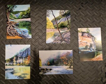 Buffalo River Landscapes,  5 Card set