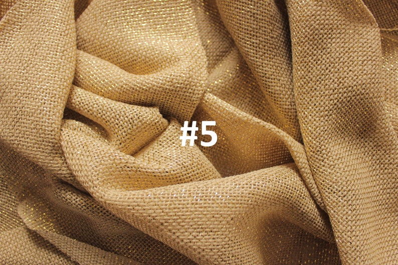 1 Yard Burlap Fabric Burlap With Gold Burlap With Silver Etsy