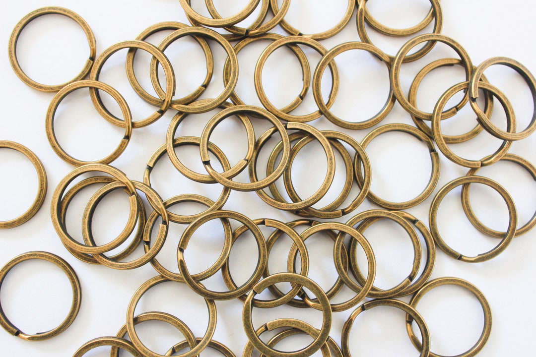 15pcs 25mm X 2mm Bronze Key Rings 25mm Key Ringbronze Key Etsy