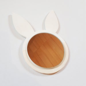 Miroir lapin bois, parfait cadeau de naissance image 2