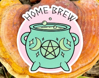 Home Brew Cauldron Sticker | Witch Vinyl Decal