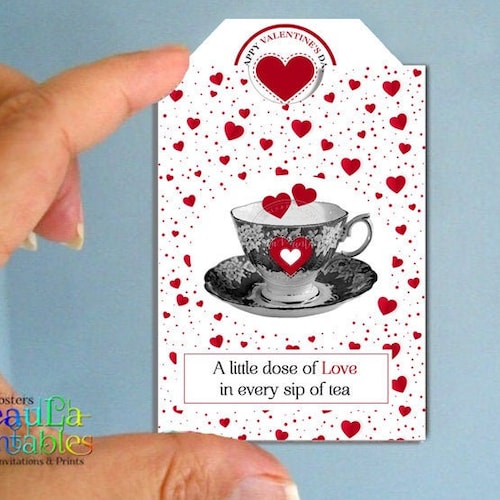 Printable Tea Bag Gift Friendship Mini Tags Tea Bag Gift Etsy Australia