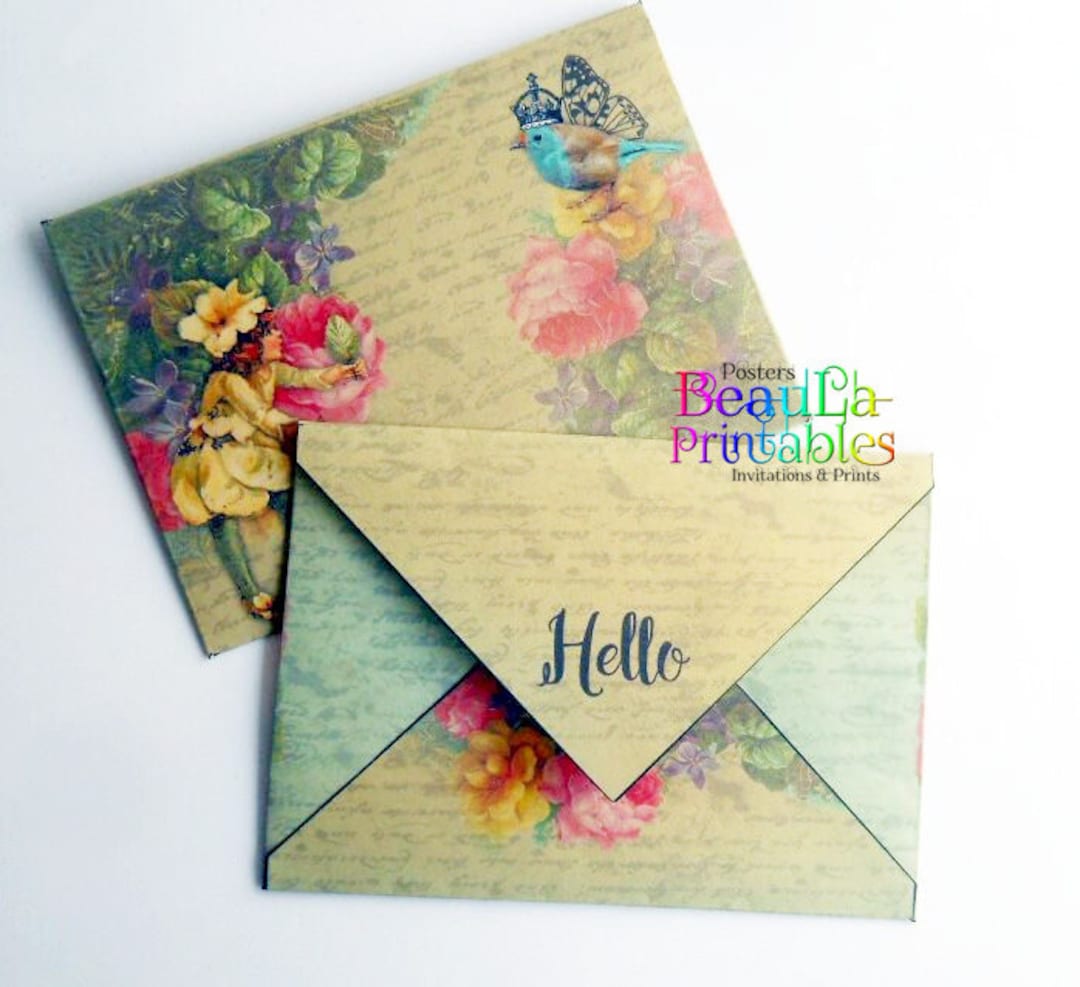 Digital Vintage Envelopes, Printable Vintage Envelopes With Matching ...