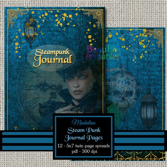Vintage Steam Punk Journal - Printable Journal Kit