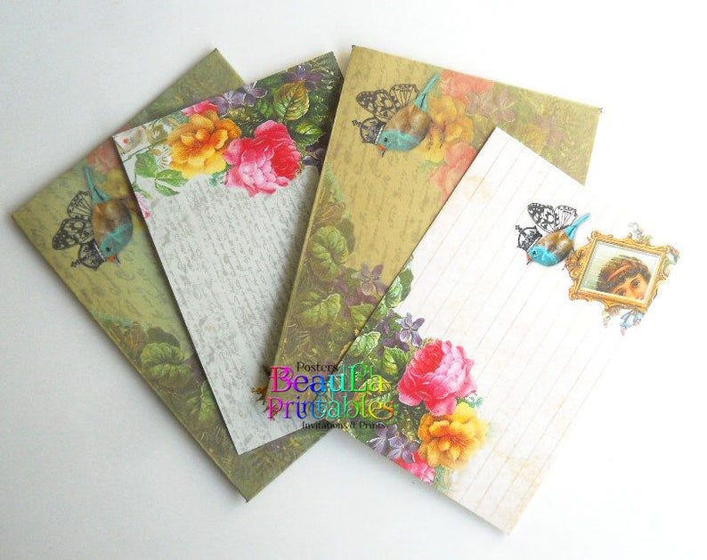 Digital Vintage Envelopes, Printable Vintage Envelopes With Matching ...