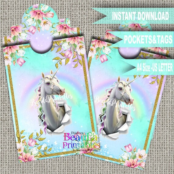 Unicorn Rainbow Tag Printable Unicorn Tag Rainbow Unicorn - Etsy Australia