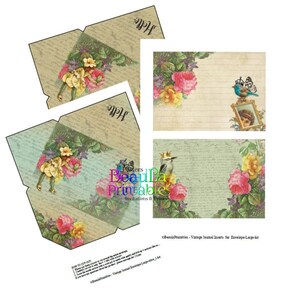 Digital Vintage Envelopes, Printable Vintage Envelopes With Matching ...