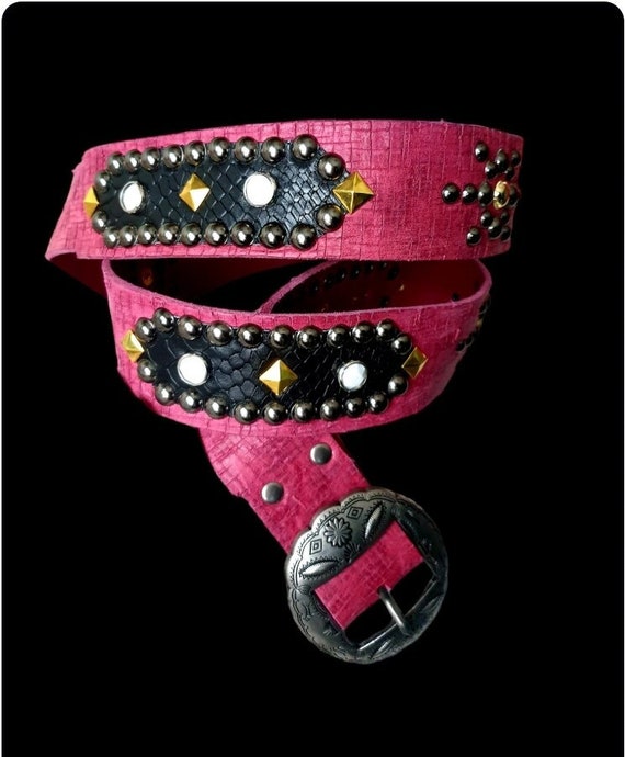 SIZE 41 INCH .handmade Studded and Jeweled Belt Western