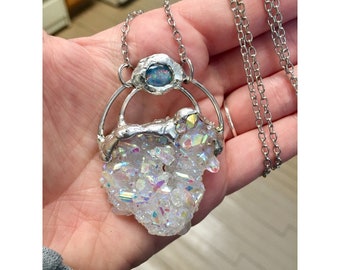 Angel Aura Quartz Necklace Angel Aura Quartz Pendant Angel Aura Quartz