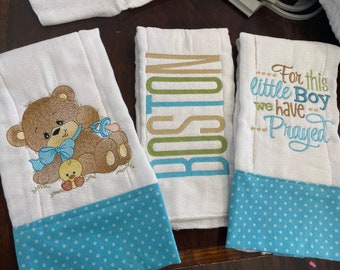 Set of 3 burp cloths