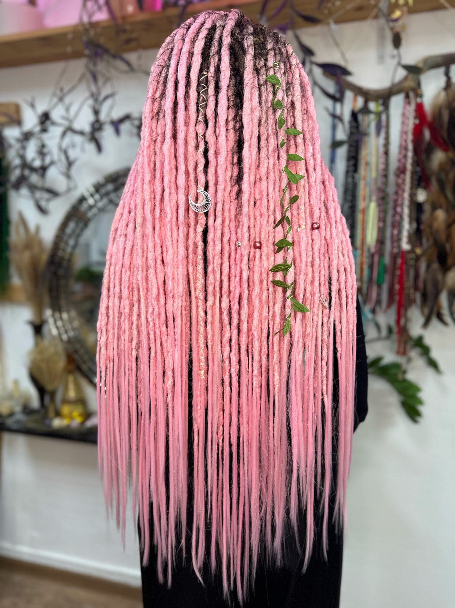 Crochet Textured Synthetic Dreadlocks Extensions, Light Brown