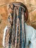 Bohostyle Synthetic Dreadlocks Extensions, Ash Grey, Blue, Light Brown Dreads, Braids with Accessories product logo